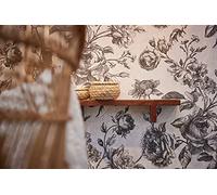 Livingwalls My Spa 387002 - Papel pintado (fieltro, 10,05 x 0,53 m), diseño floral, color blanco y negro