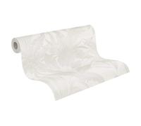 Livingwalls Papel pintado 396542 con hojas de palmera en crema, beige - papel pintado floral de alta calidad con textura fina y efecto metálico en dorado - 10,05m x 0,53m - Fabricado en Alemania