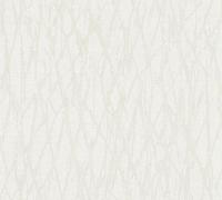 Livingwalls Papel pintado blanco 395631 con estructura y purpurina, papel pintado de alta calidad con efecto metálico, 10,05 m x 0,53 m, fabricado en Alemania
