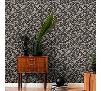 Livingwalls Papel pintado blanco y negro - Papel pintado para sala de estar dormitorio 394302 - no tejido selva - 10,05 m x 0,53 m para 5,33 m² - Fabricado en Alemania