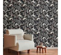 Livingwalls Papel pintado blanco y negro - Papel pintado para sala de estar dormitorio 394341 - Papel pintado no tejido selva - 10,05 m x 0,53 m para 5,33 m² - Fabricado en Alemania