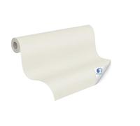 Papel pintado Livingwall DESIGNDROP - papel pintado no tejido preencolado de color liso en blanco, crema - 10,05m x 0,53m - papel pintado liso para varias habitaciones - 785752