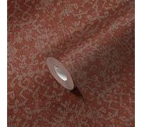 Livingwalls Papel pintado étnico, color rojo y gris, 385211, papel pintado oriental para dormitorio o cocina, 10,05 x 0,53 m, fabricado en Alemania