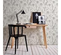Livingwalls Papel pintado floral blanco y negro - salón dormitorio 394292 - Papel pintado no tejido selva - 10,05 m x 0,53 m para 5,33 m² - Fabricado en Alemania