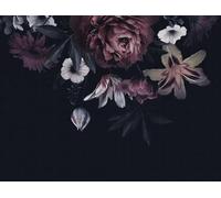Livingwalls Papel pintado fotográfico de flores oscuras 382791, 3,71 x 2,80 m, fabricado en Alemania