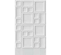 Livingwalls Papel pintado fotográfico efecto 3D en blanco y gris - Papel pintado de alta calidad 398211 con diseño en 3,71 m x 2,80 m - Fabricado en Alemania