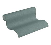 Livingwalls Papel Pintado Liso New Walls Cosy & Relax A.S. Création Papel pintado tejido no tejido 10.05 m x 0.53 m Verde Fabricado en Alemania 373953 37395-3