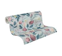 Livingwalls papel pintado no tejido con motivo de flores y hojas en azul, rosa y rosa - papel pintado floral 10,05 m x 0,53 m diseño de COSMOPOLITAN - 790621