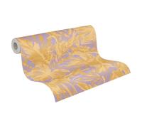 Livingwalls papel pintado no tejido con motivo de hojas en morado, dorado y marrón - papel pintado de jungla exótica 10,05 m x 0,53 m diseño de COSMOPOLITAN - 790633