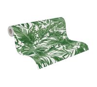 Livingwalls papel pintado no tejido con motivo de hojas en verde y blanco - papel pintado de jungla exótica 10,05 m x 0,53 m diseño de COSMOPOLITAN - 790634