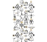 livingwalls papel pintado no tejido con motivo decorativo en negro, dorado, blanco - papel pintado panorámico decorativo 1,59 x 2,80 m mural XXL - 391981