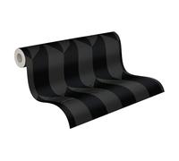 Livingwalls papel pintado no tejido con motivo geométrico en negro metalizado - papel pintado gráfico moderno 10,05 m x 0,53 m diseño de COSMOPOLITAN - 790868