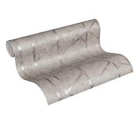 Livingwalls Papel pintado no tejido Metropolitan Stories Francesca Milano, geométrico, 10,05 m x 0,53 m, gris metálico, fabricado en Alemania, 369282 36928-2