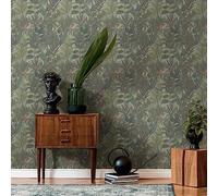 Livingwalls Papel pintado no tejido selva verde - Papel pintado para salón dormitorio 394331 - no tejido jungla - 10,05 m x 0,53 m para 5,33 m² - Fabricado en Alemania