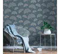 Livingwalls Premium Wall 2 389662 - Papel pintado para pared, 10,05 m x 0,53 m, color azul, blanco y plateado