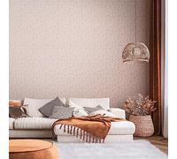 Livingwalls Travel Styles - Papel pintado no tejido con flores de arbustos en rosa y blanco, papel pintado escandinavo para diferentes habitaciones, 10,05 m x 0,53 m