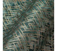 Livingwalls Travel Styles Papel pintado no tejido - Papel pintado con decoración ornamental en azul y dorado - Papel pintado clásico para varias habitaciones en 10,05 m x 0,53 m