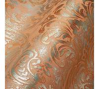 Livingwalls Travel Styles - Papel pintado para varias habitaciones, 10,05 x 0,53 m, diseño barroco, color naranja y rosa