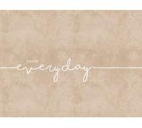 Livingwalls WTD 382851 The Wall 382851 - Papel pintado fotográfico (2,8 x 3,71 m), diseño con texto Enjoy Everyday, color beige y