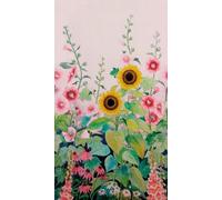 Livingwalls WTD 398831 - Papel pintado fotográfico (3,71 x 2,80 m), diseño de flores en color rosa, verde y amarillo