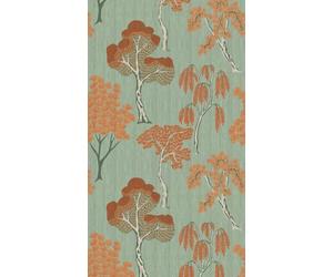Livingwalls WTD 398871 - Papel pintado fotográfico (3,71 m x 2,80 m), diseño de árbol, color naranja y verde