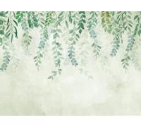 Livingwalls WTD 399071 - Papel pintado fotográfico (1,59 x 2,80 m), diseño de flores, color verde, azul y crema