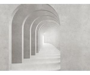 Livingwalls WTD 399161 - Papel pintado fotográfico (3,71 x 2,80 m, diseño de hormigón), color gris y blanco