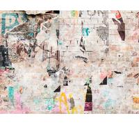 Livingwalls WTD 399271 - Papel pintado fotográfico (3,71 x 2,80 m), diseño desgastado, color beige, multicolor y azul