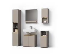 Livinity Combinación de Muebles de baño Timavo, Gris, 5 Partes