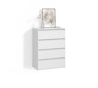 Livinity Cómoda Garda, Blanco, 74 x 99.6 cm | con 4 cajones
