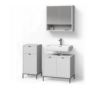 Livinity Conjunto de Muebles de baño ATERNO, Blanco, 3 Piezas