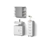 Livinity Conjunto de Muebles de baño Eisak, Hormigón, 3 Piezas