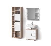 Livinity Conjunto de Muebles de baño Eisak, Sonoma, 3 Partes, con Mueble Alto