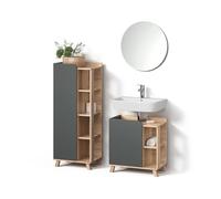 Livinity Conjunto de Muebles de baño Marano, Antracita, 3 Partes