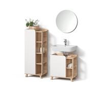Livinity Conjunto de Muebles de baño Marano, Sonoma/Blanco, 3 Piezas