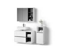 Livinity Conjunto de Muebles de baño Vomano, Blanco, 3 Piezas