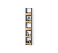 Livinity Estante para Copas de Vino Regusa, Oro Power Roble/Antracita, 30 x 180 cm