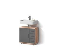 Livinity Mueble bajo Lavabo Eisak, Roble Dorado, 60 x 60 cm