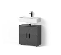 Livinity Mueble bajo Lavabo Ronco, Antracita Alto Brillo, 60 x 59 cm