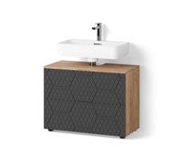 Livinity Mueble bajo Lavabo Ronco Antracita Panal 80x58.6 cm