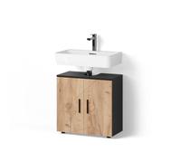 Livinity Mueble bajo Lavabo Ronco, Roble Dorado/Antracita, 60 x 59 cm