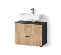 Livinity Mueble bajo Lavabo Ronco Roble Dorado/Antracita 80x58.6 cm