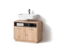 Livinity Mueble bajo Lavabo Temo, Roble Artesanal/Antracita, 80 x 64 cm