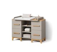 Livinity Mueble Cambiador Mailo, Cachemira/Artesanal | XL con 4 cajonesPara un almacenamiento elegante con mucho espacio