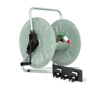 LIVLIG - Carrete de manguera de metal, hasta 50 m, manguera de jardín de 1/2", soporte para montaje en pared, color verde