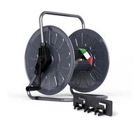 LIVLIG Carrete de manguera de metal, hasta 50 metros, manguera de jardín de 1/2", soporte para montaje en pared, antracita