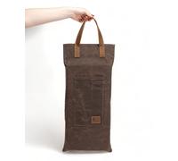 LIVLIG Cojín para rodillas de jardín de lona encerada y mango de piel. Cojín para las rodillas adecuado para jardín, taller y también como cojín de asiento. Color: marrón