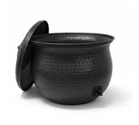 LIVLIG cubo para manguera con tapa, cubo para manguera de jardín, almacenamiento de manguera de hierro, color: antracita
