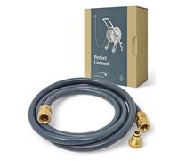 LIVLIG Juego de conexión 1/2" 2m, Carro de Manguera de conexión, Manguera de jardín Corta con adaptadores de latón, Authentic Anthracite