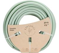 LIVLIG manguera jardín 30 metros, manguera de riego 13mm (1/2 pulgada) Made in Germany, manguera de agua de PVC reciclado, dimensionalmente estable, color: Verde